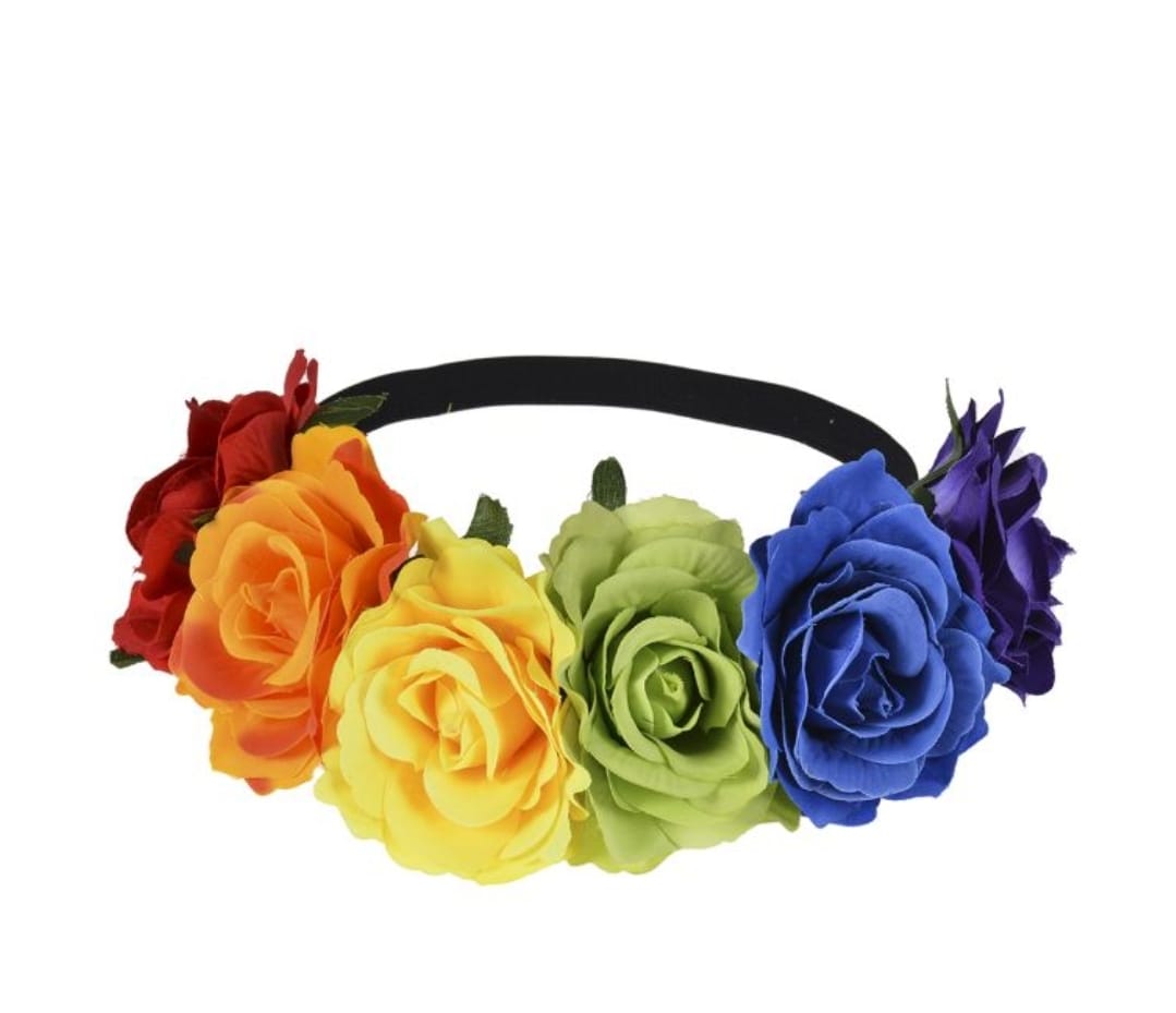 Rainbow Flower Headband