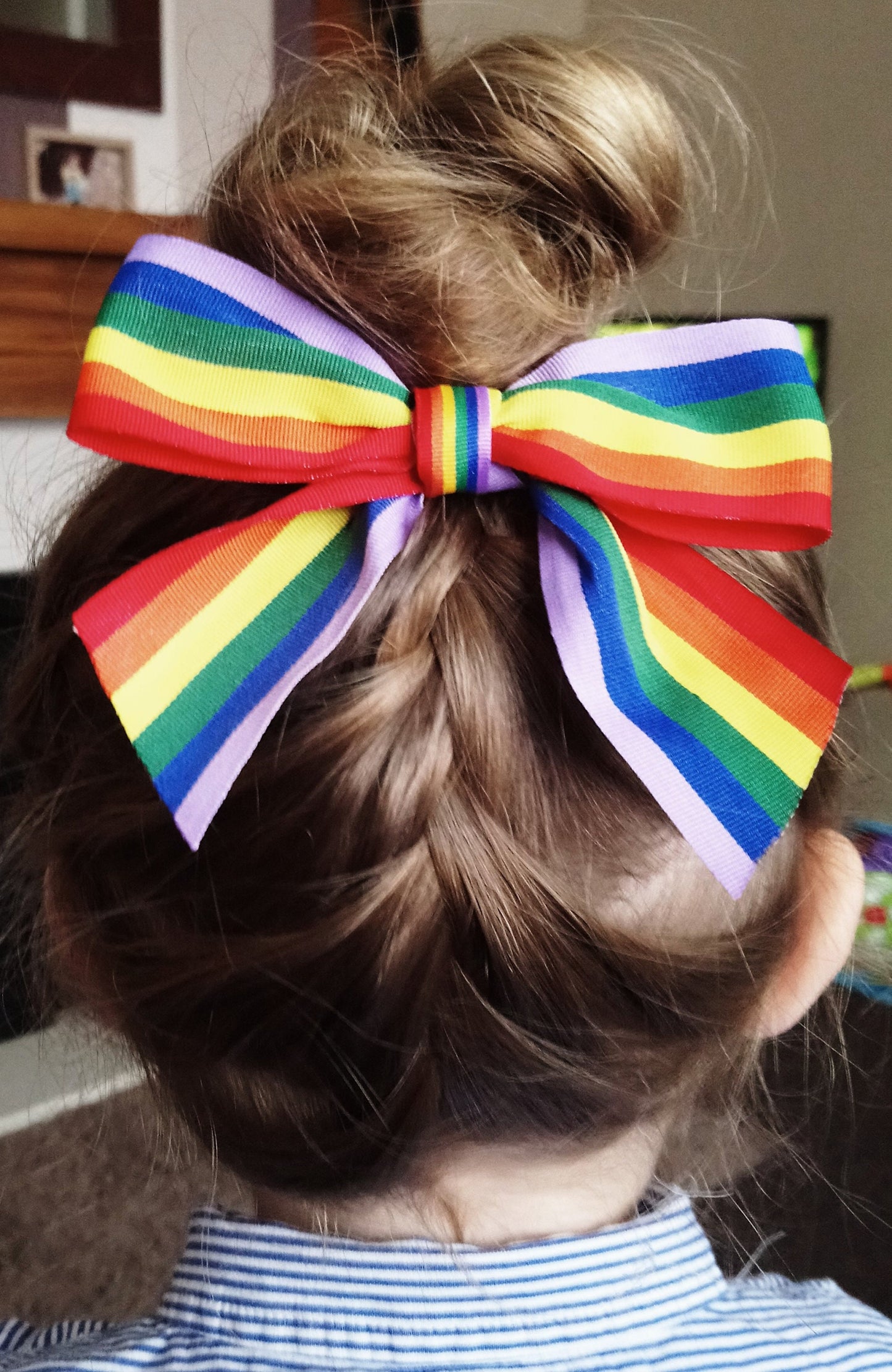 Rainbow bow, hairclip or hair band