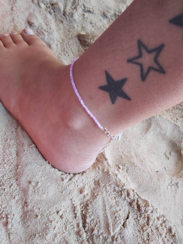 Dainty Seed Bead anklet