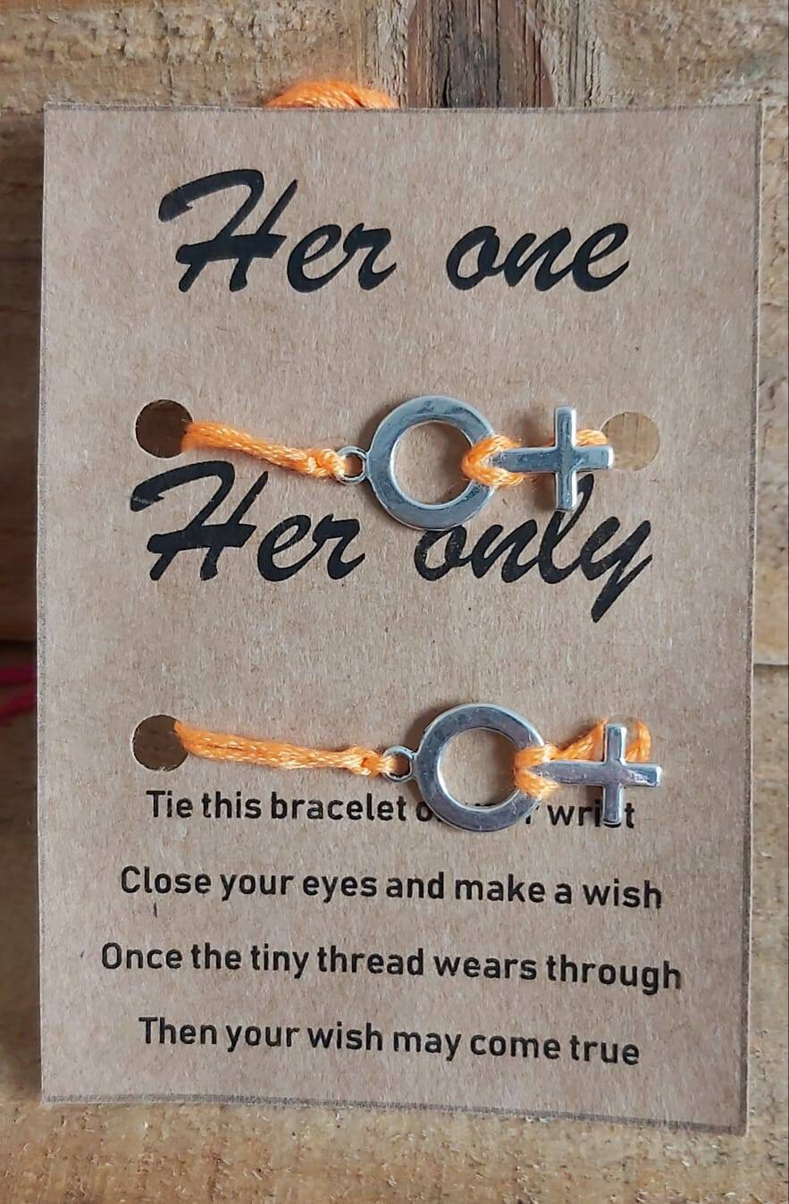 Lesbian Bracelet. bracelet Her one, her only. Friendship bracelet. Couples bracelet.
