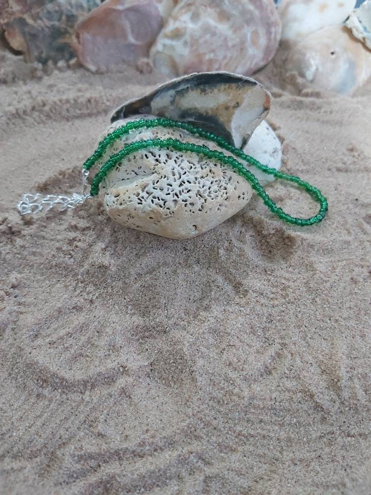 book charm on a dainty seedbead anklet. Teacher gift