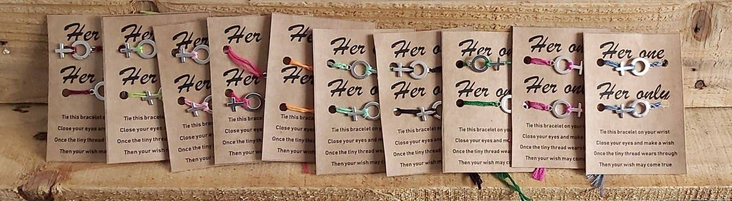 Lesbian Bracelet. bracelet Her one, her only. Friendship bracelet. Couples bracelet.