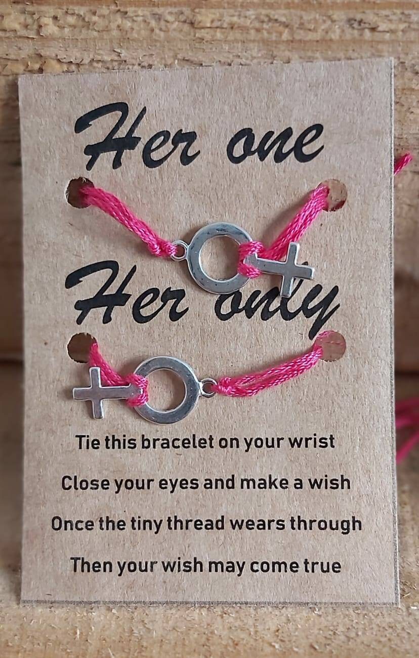 Lesbian Bracelet. bracelet Her one, her only. Friendship bracelet. Couples bracelet.