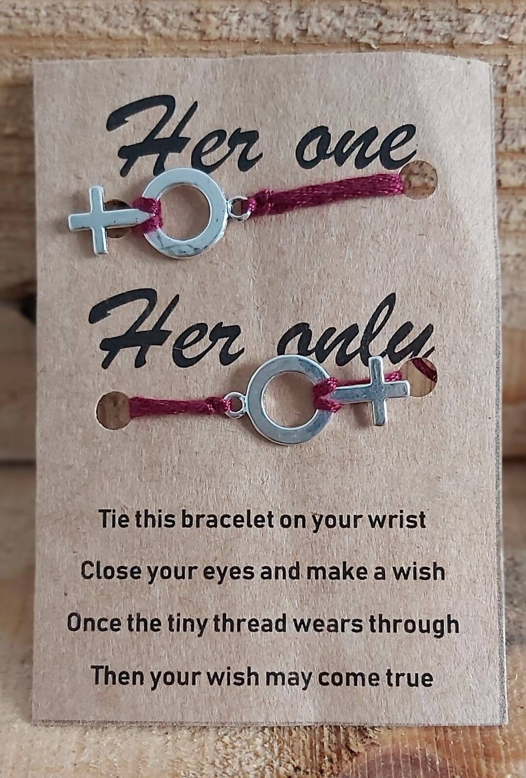 Lesbian Bracelet. bracelet Her one, her only. Friendship bracelet. Couples bracelet.