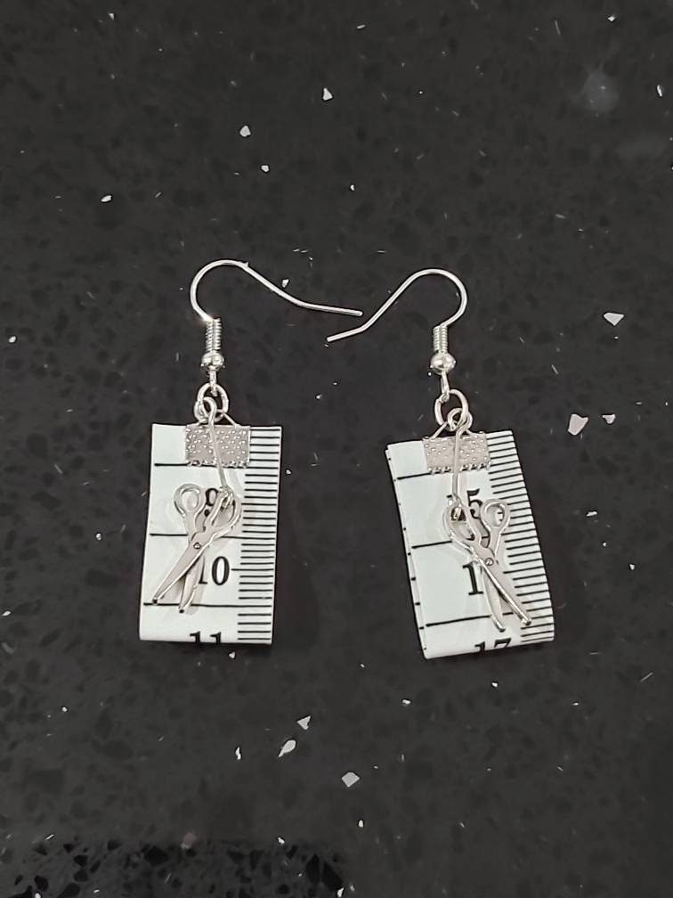 sewing earrings.