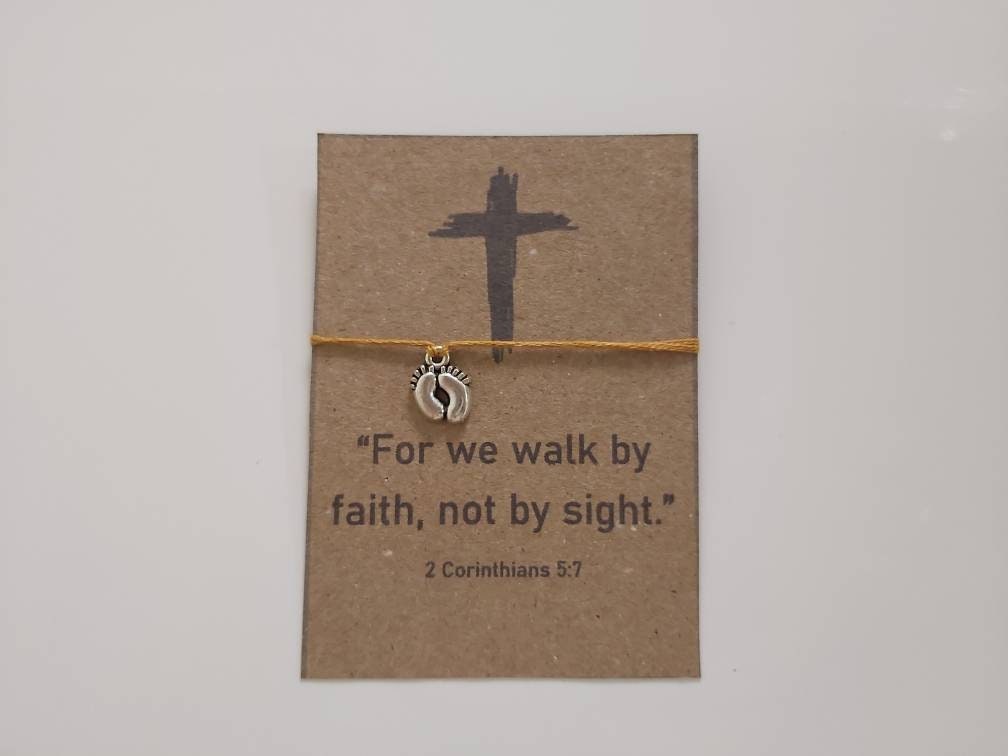 Walk by faith charm bracelet