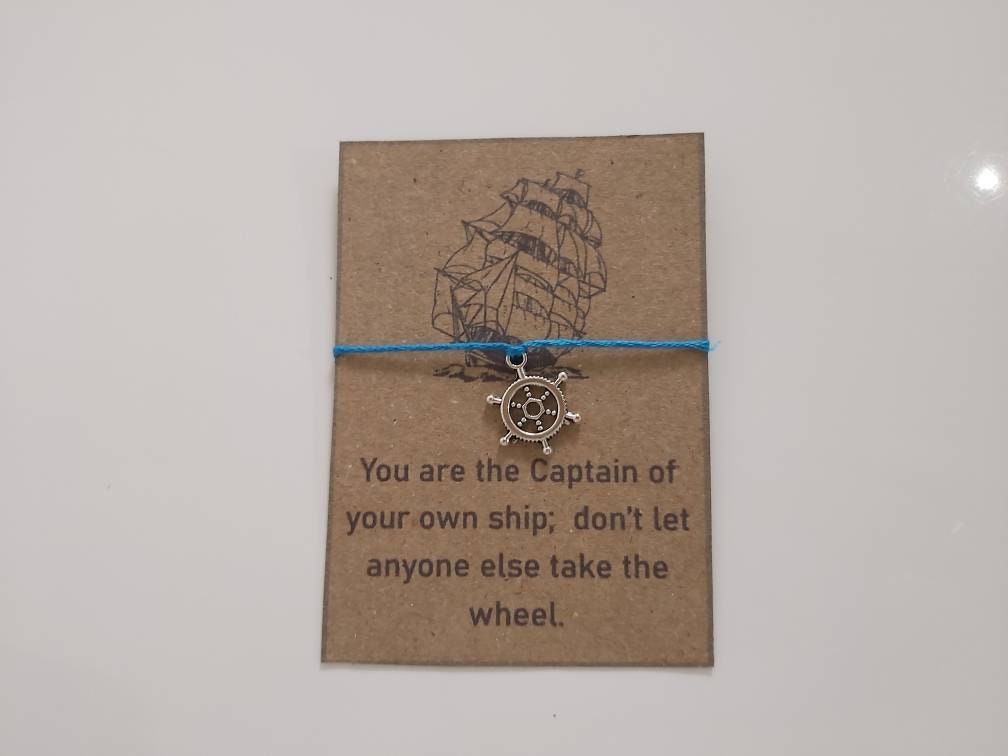 Ships wheel charm bracelet