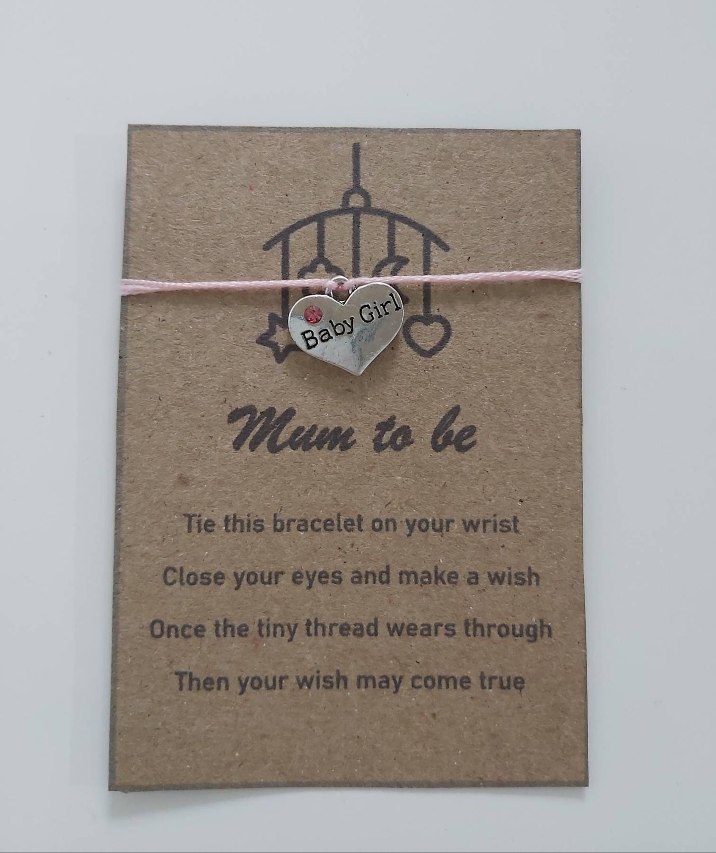 Mum to be charm bracelet.