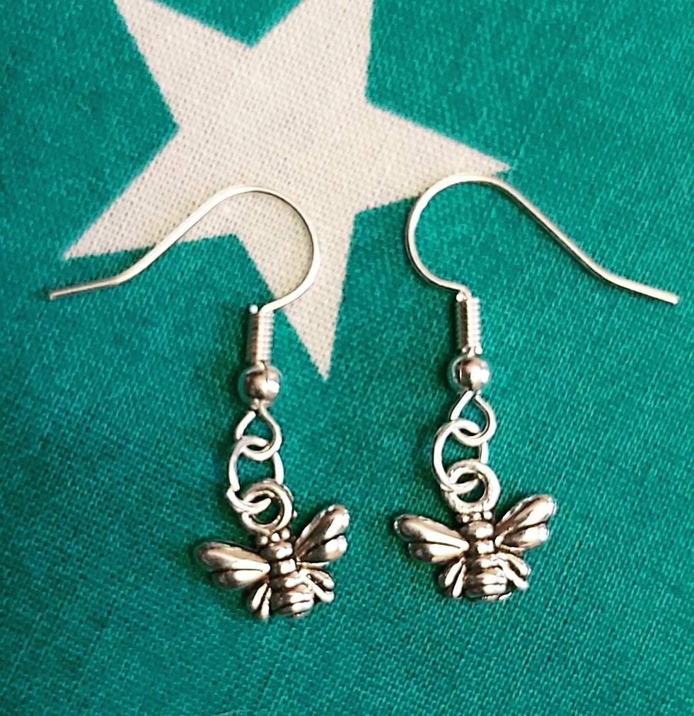 bumblebee necklace and earrings.