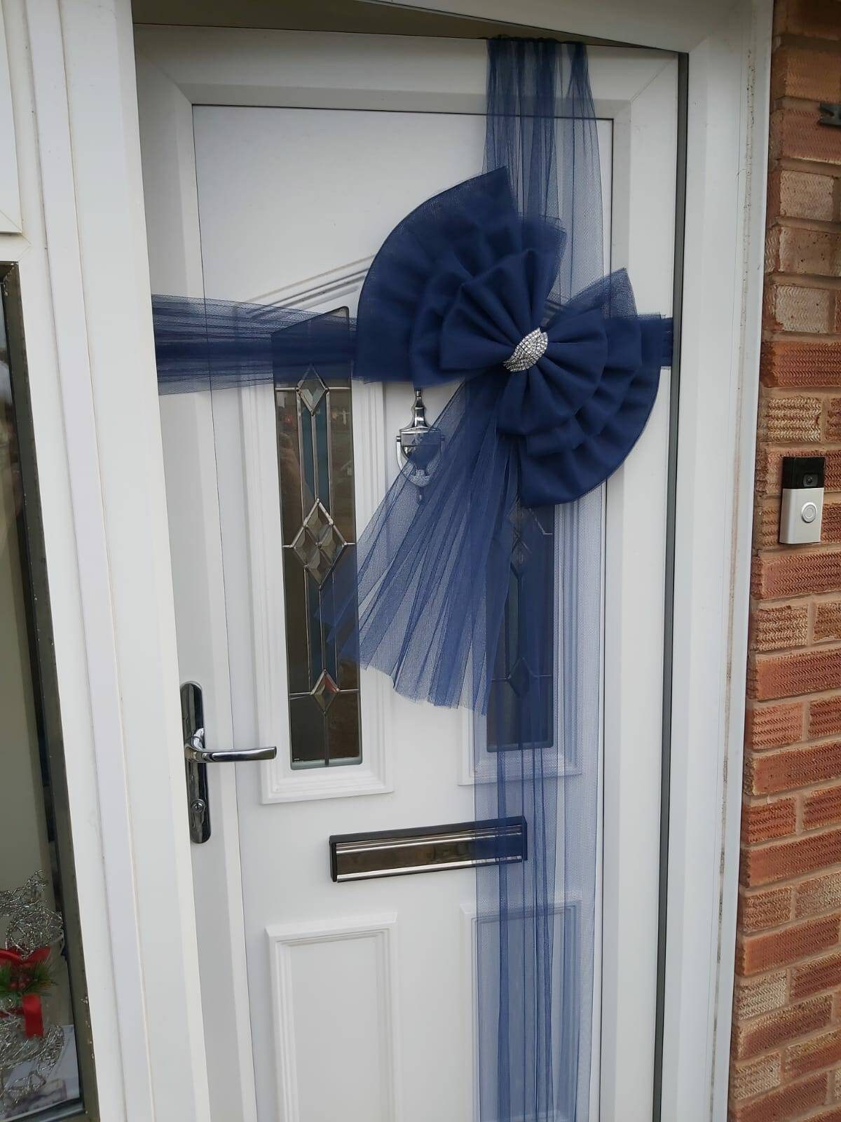 Christmas Door Bow Handmade, Durable and Reusable.