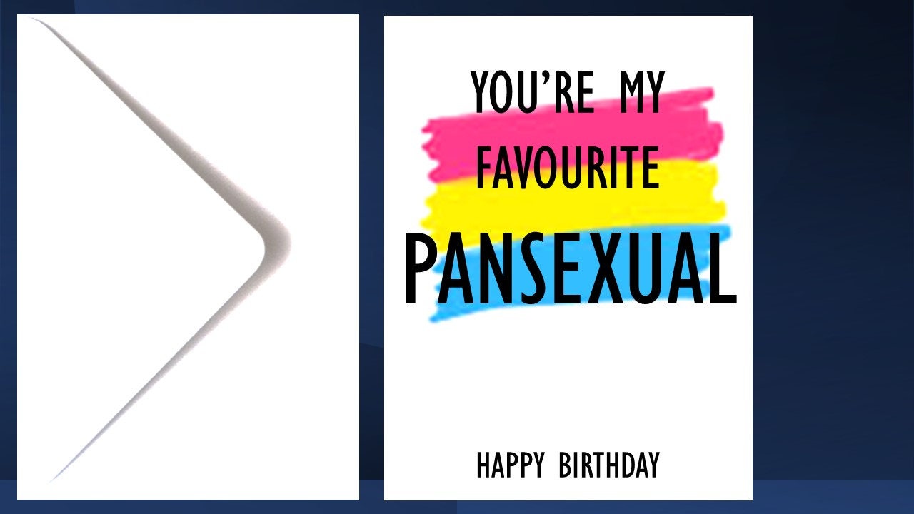 Pansexual card Birthday Anniversary