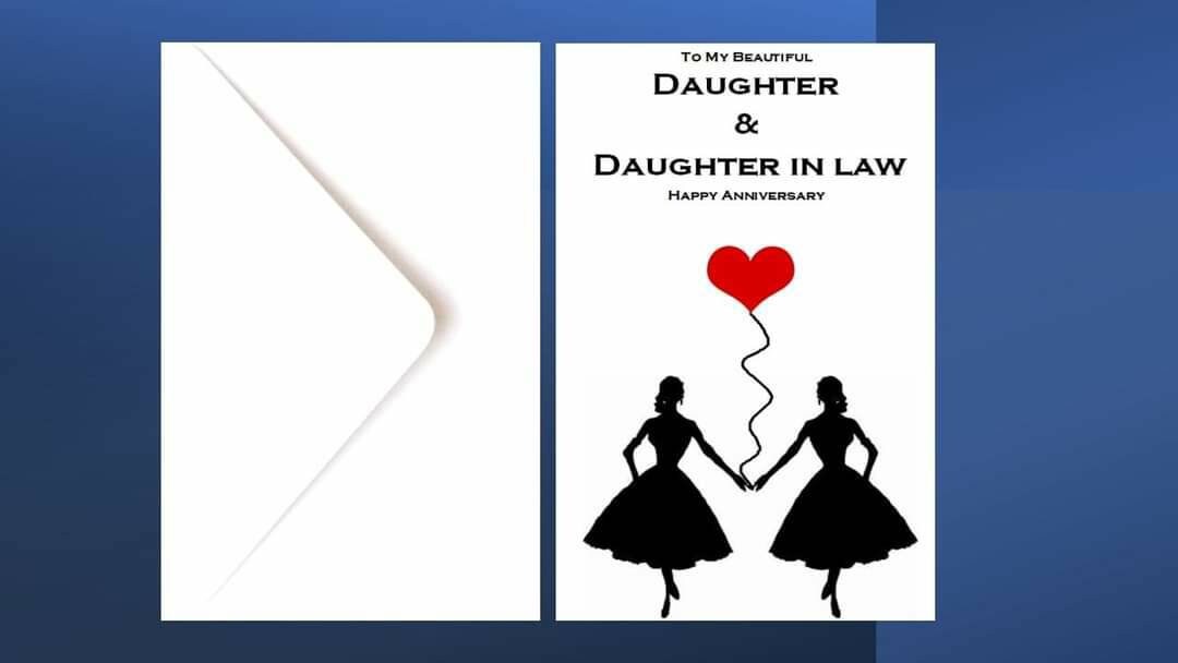 Daughter and Daughter in Law Card Anniversary LGBT