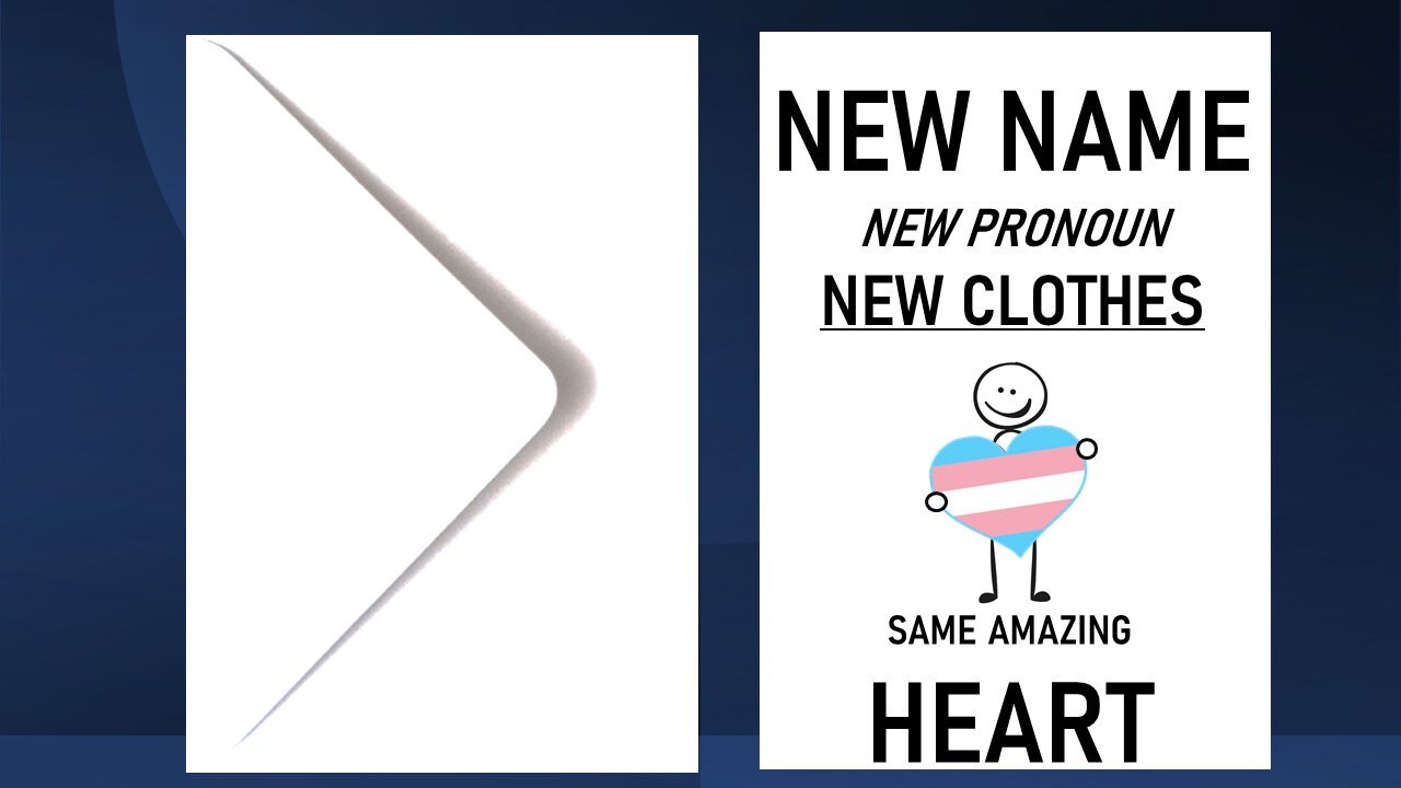 Transgender new pronoun Card LGBT