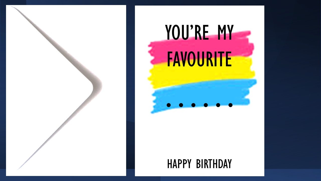 Pansexual card Birthday Anniversary