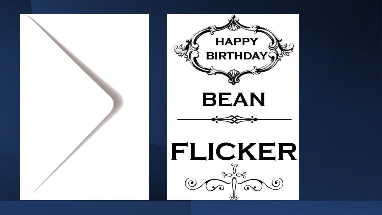 Bean Flicker Funny Rude Greeting Card