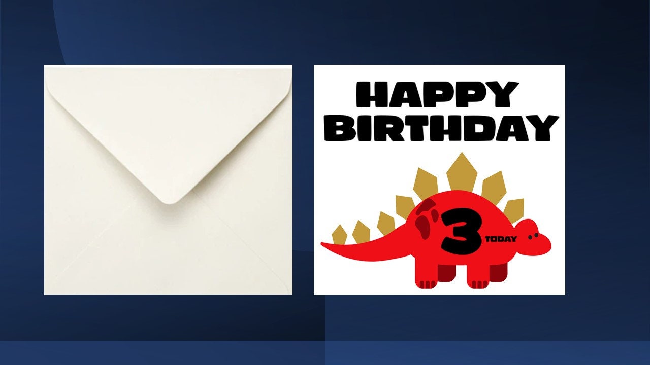 Dinosaur Birthday Card Kids Age Card