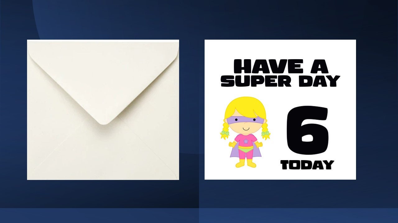 Super Hero Birthday Card Kids Age Card