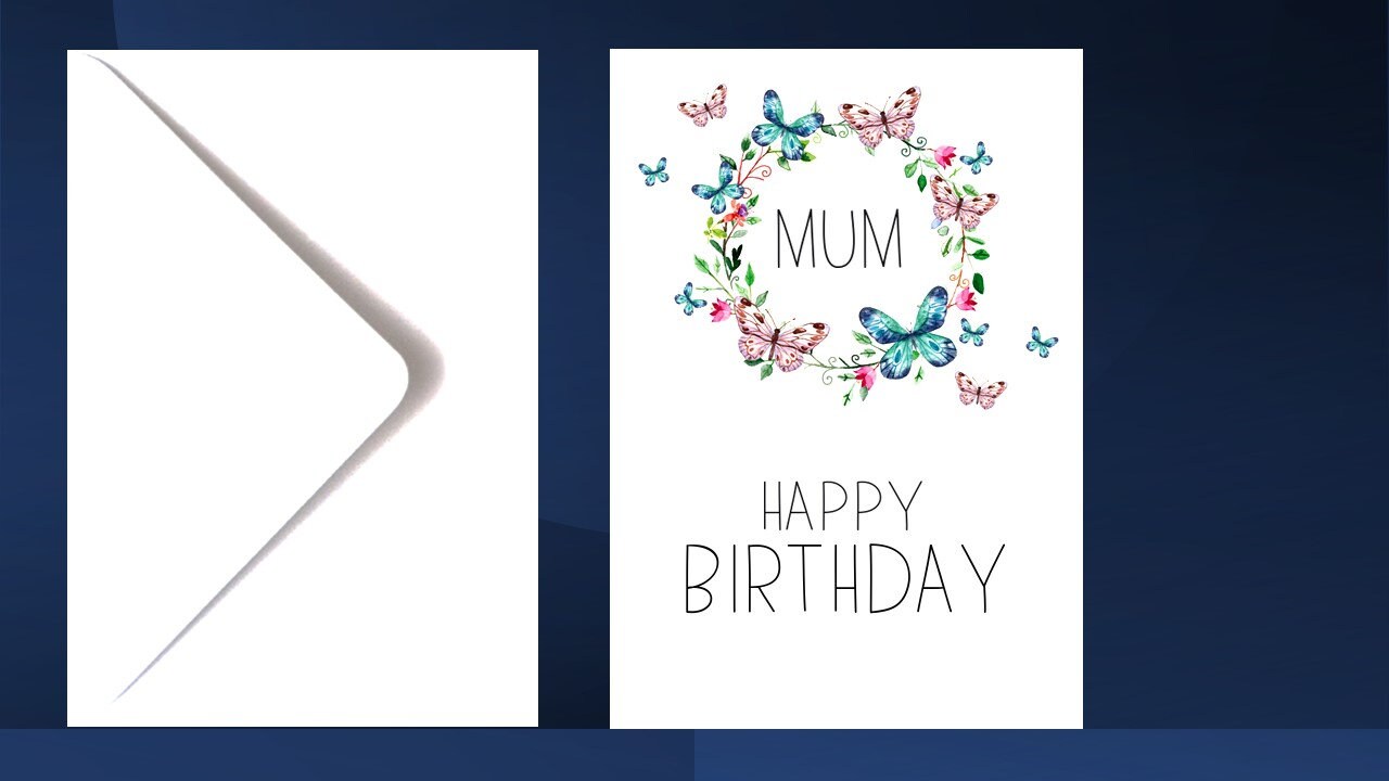 Beautiful Butterfly Mums Birthday Card