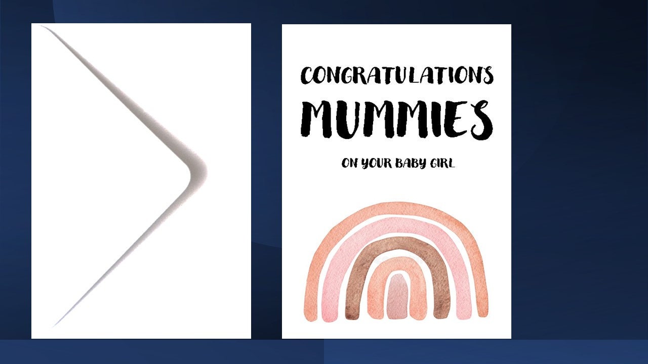 Lesbian 2 Mummies Congratulations Baby Card