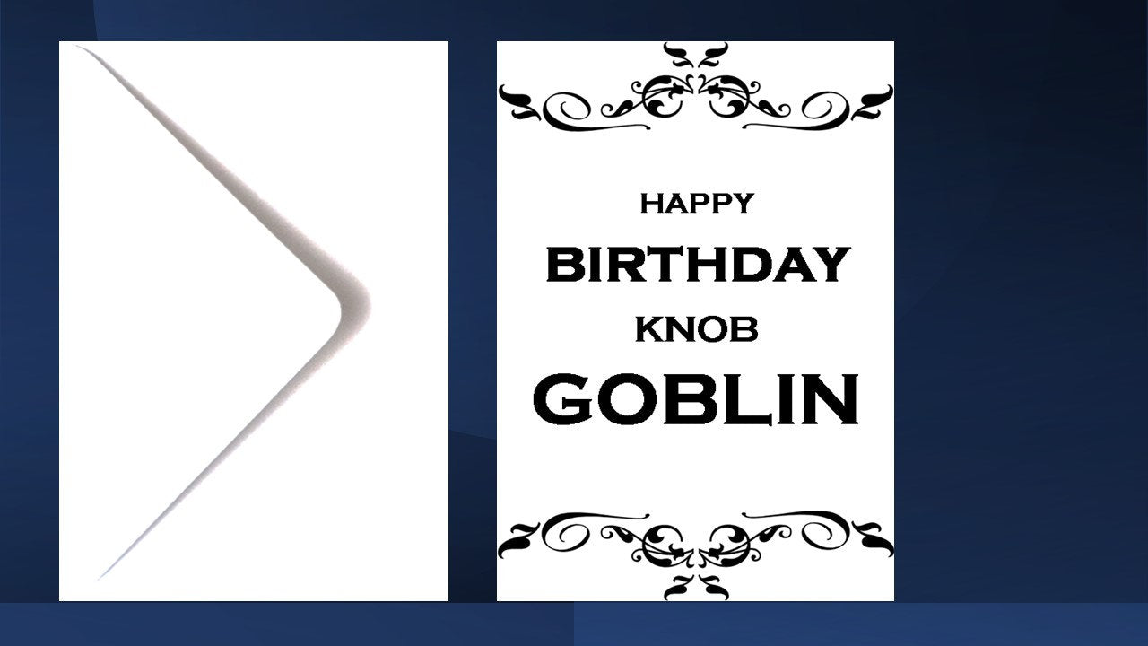 Banter Knob Goblin Rude Funny Birthday Card