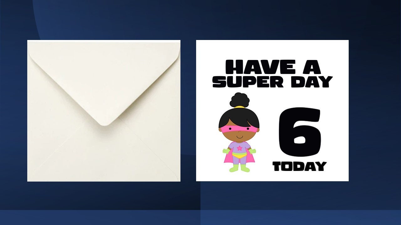 Super Hero Birthday Card Kids Age Card
