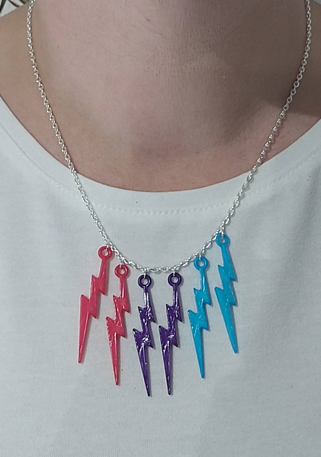 LGBT Lightning bolt necklace.