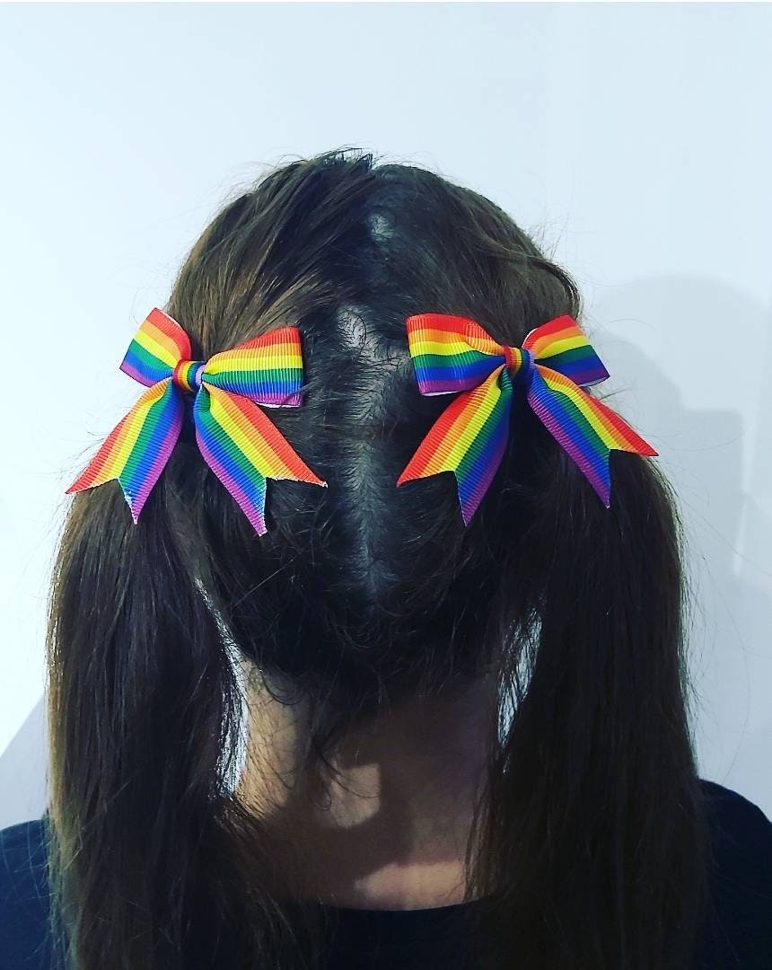 Rainbow Hair Bow