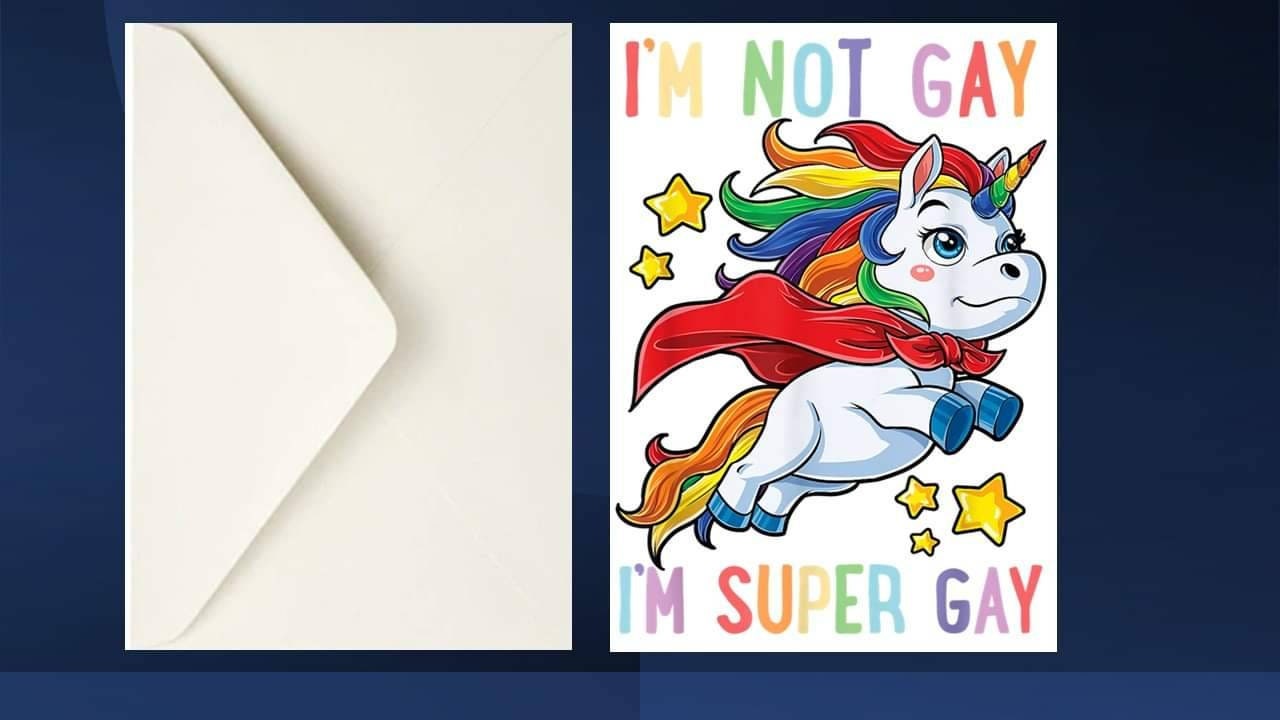 Super Gay Unicorn Pride Card LGBT