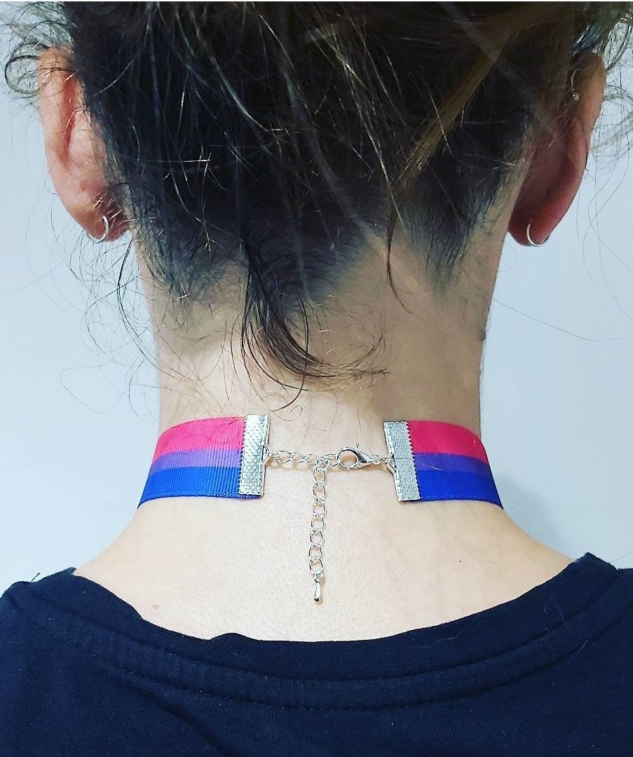 Genderfluid Pride Choker necklace Adjustable