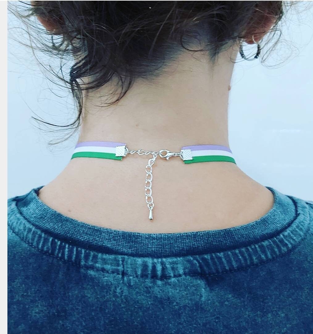 Genderqueer Choker necklace Adjustable