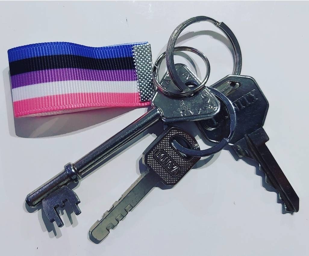 Genderfluid Pride Keyring LGBTQIA+