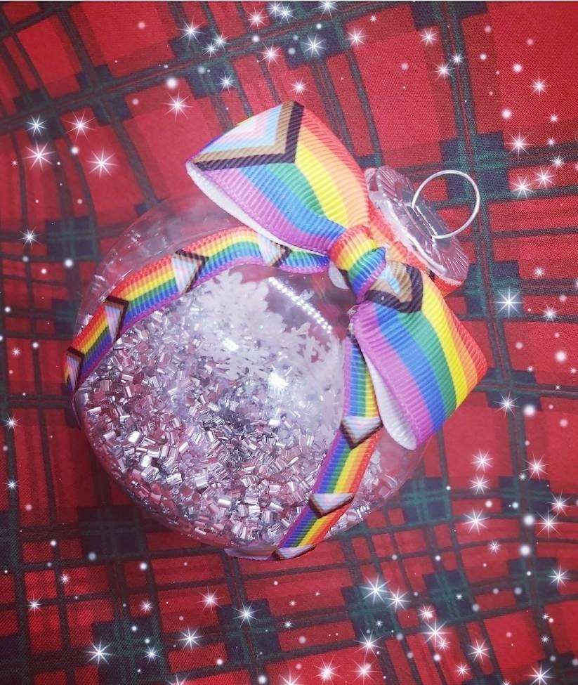 Progressive Rainbow Baubles Christmas Decoration