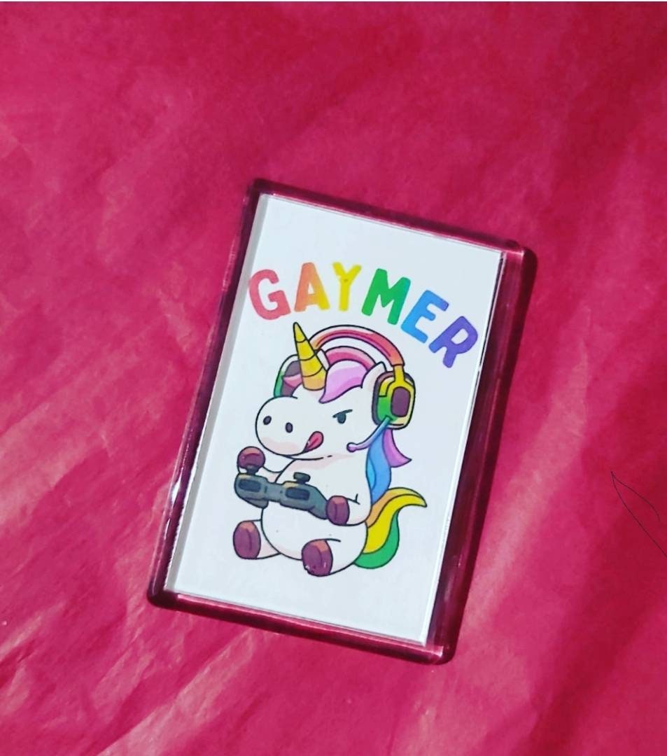 Gaymer Unicorn Fridge Magnet