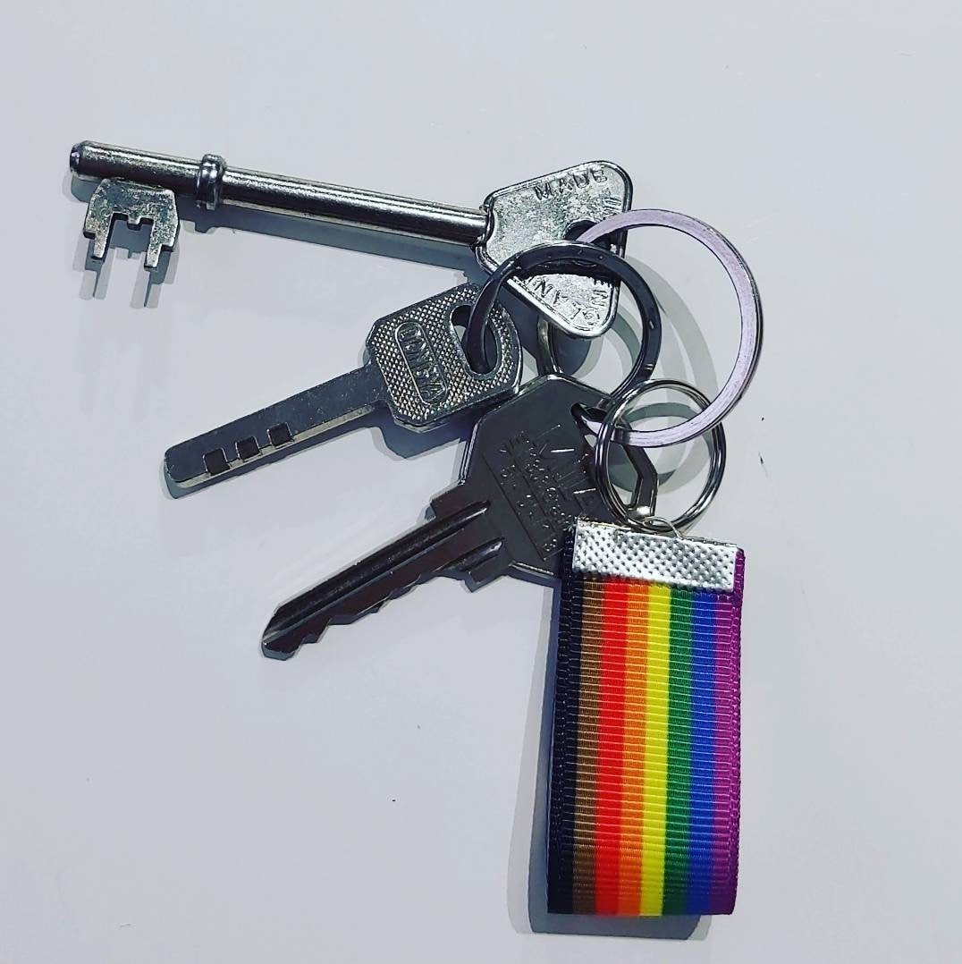 Inclusive Rainbow Pride Keyring LGBTQIA+