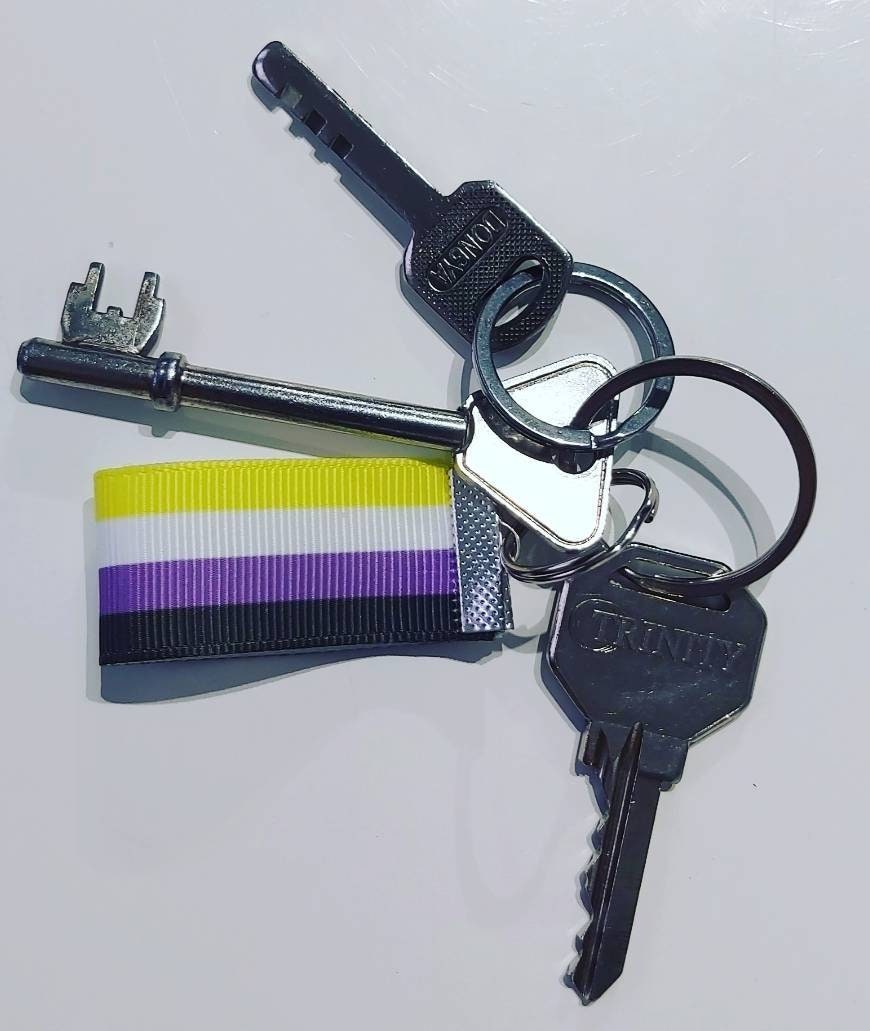 Non Binary Pride Keyring LGBTQIA+