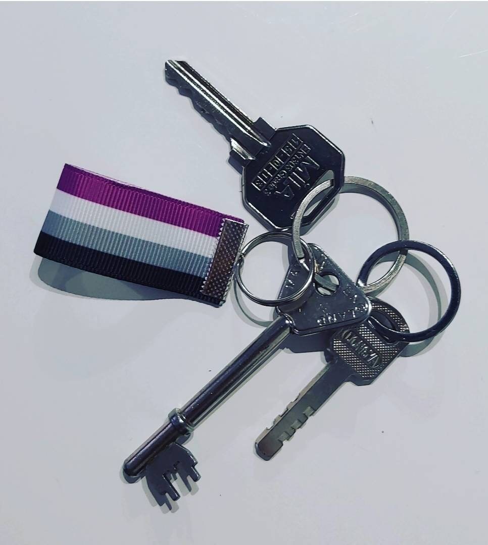 Asexual Pride Keyring LGBTQIA+