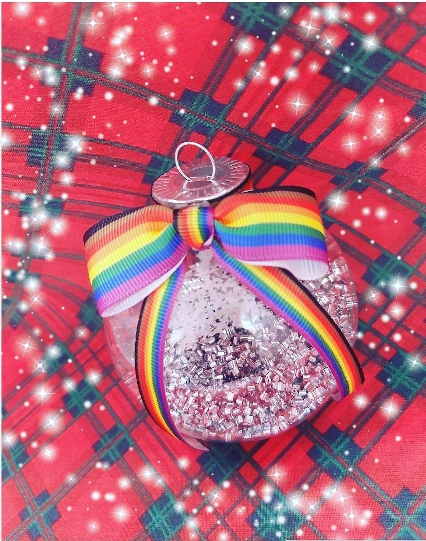 Inclusive Rainbow Baubles Christmas Decoration