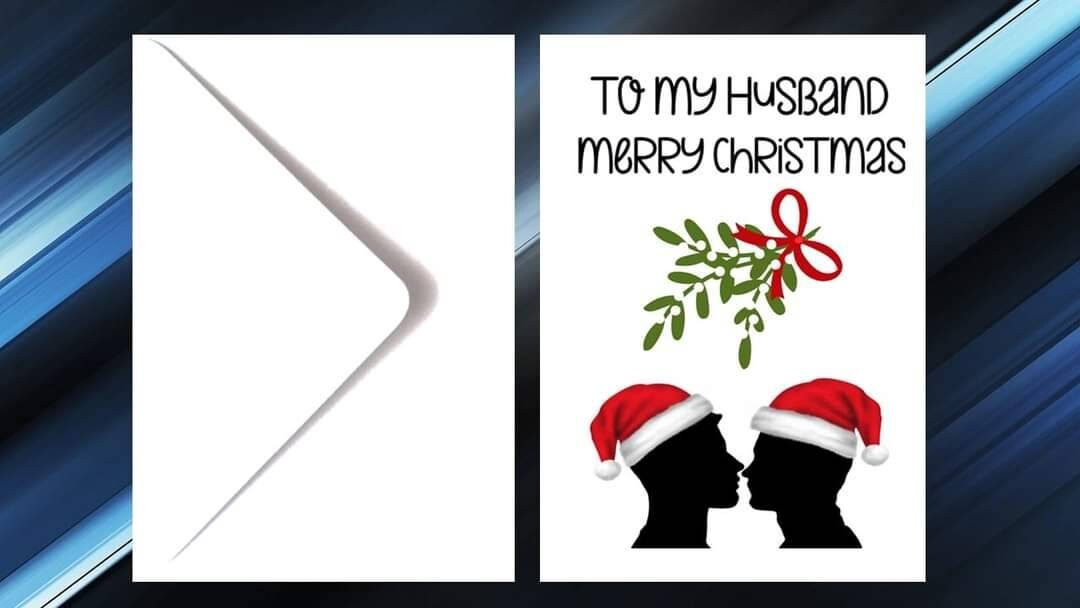 Gay Husband Christmas Card
