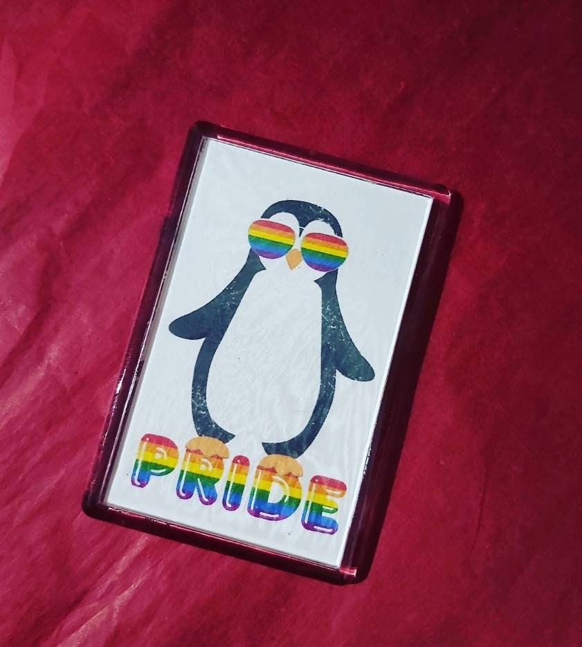 Gay Pride Penguin Fridge Magnet