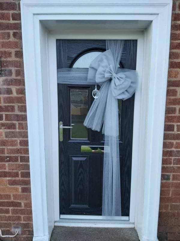 Christmas Door Bow Handmade, Durable and Reusable.