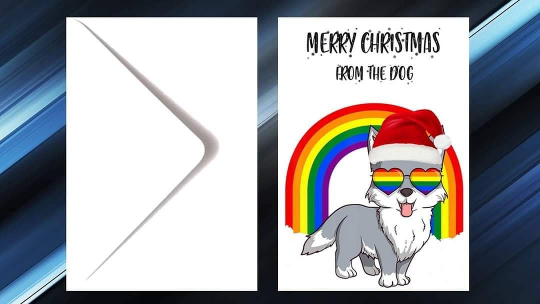 LGBTQIA Dog Christmas Cards