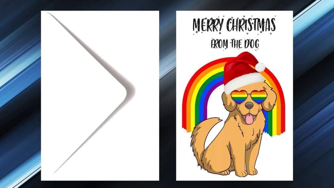 LGBTQIA Dog Christmas Cards