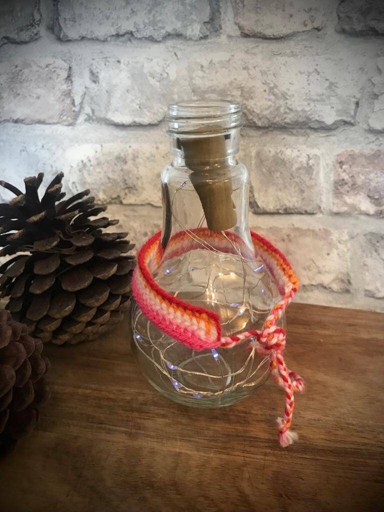 Genderfluid LGBTQIA+ bracelet crochet .