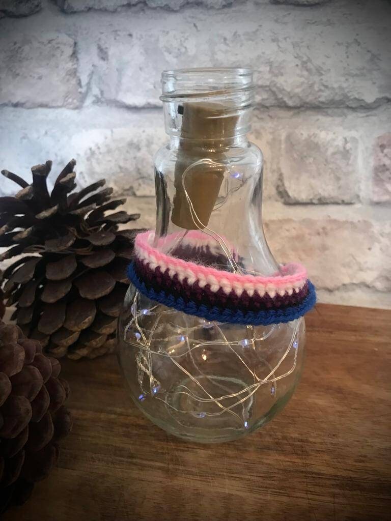 Genderfluid LGBTQIA+ bracelet crochet .
