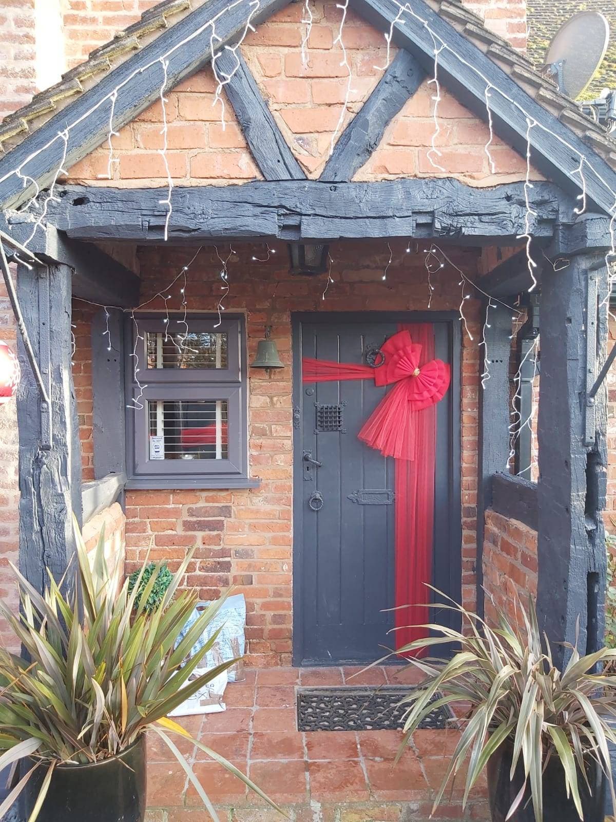 Christmas Door Bow Handmade, Durable and Reusable.