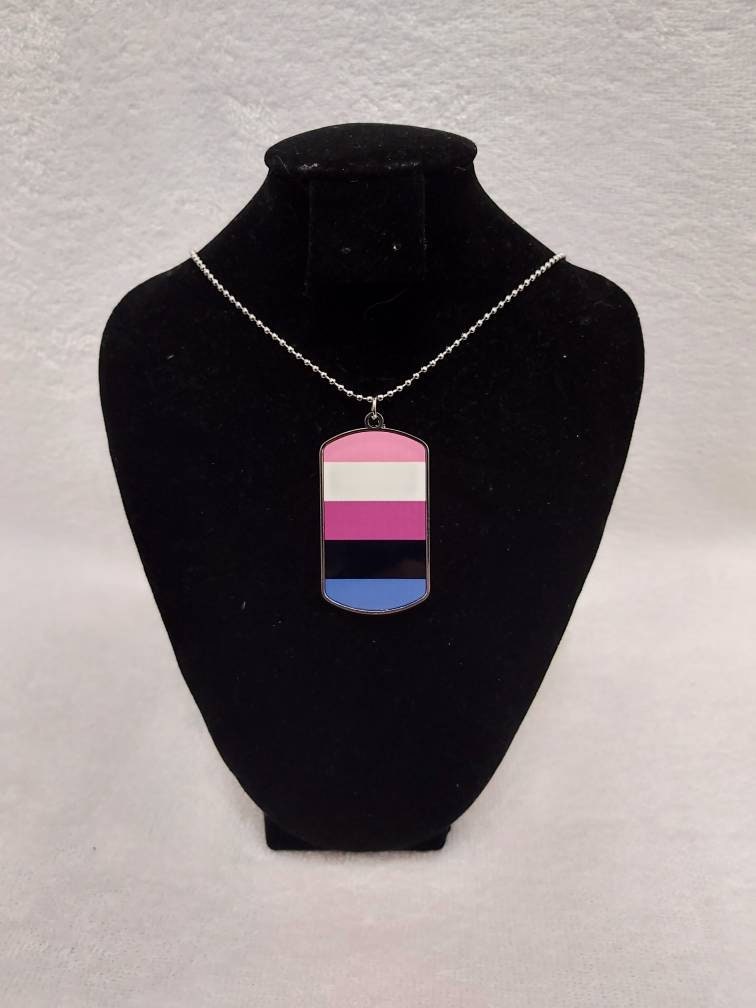 Bisexual Dog Tag Necklace