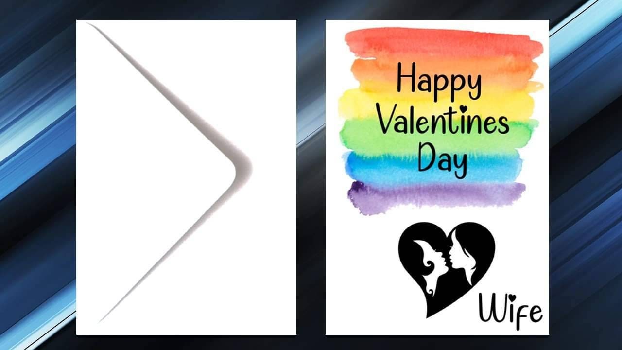 LGBTQIA+ Valentines Day Card Wife or Girfriend or Fiance
