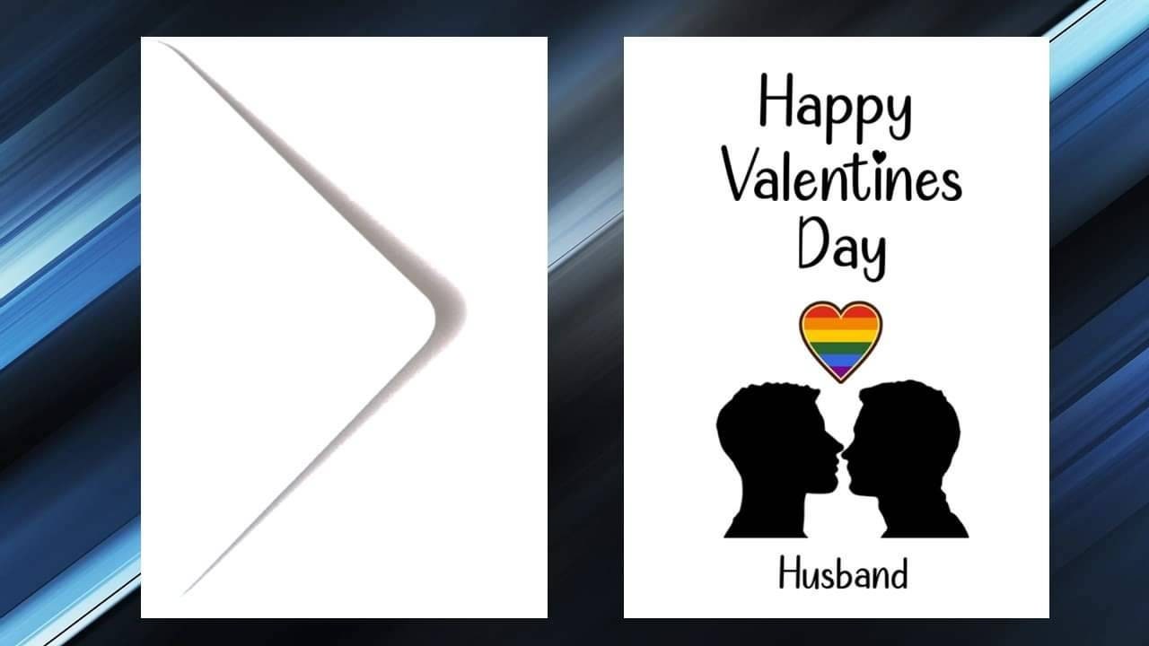LGBTQIA+ Valentines Day Card Husband Or Boyfriend or Fiance