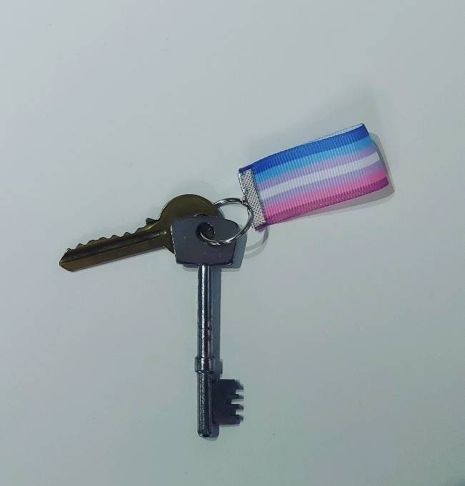 Bigender Pride Keyring LGBTQIA+