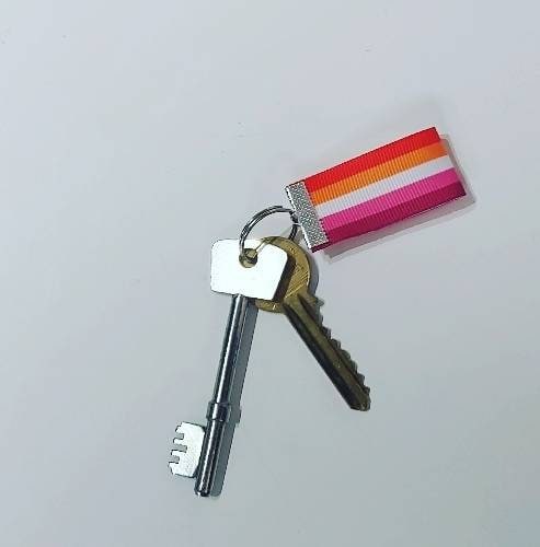 Lesbian new flag Keyring LGBTQIA+
